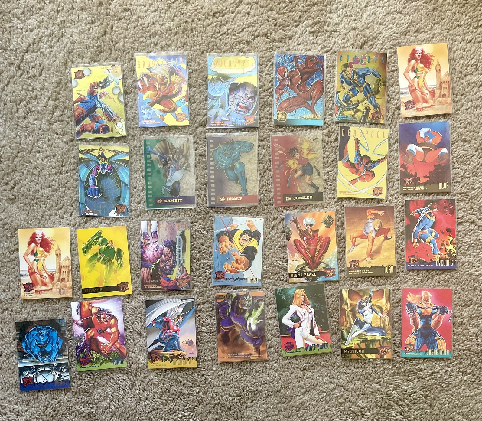 Fleer Ultra X- Men 1995 Marvel & Flair Marvel Annual - 26 Card Lot 