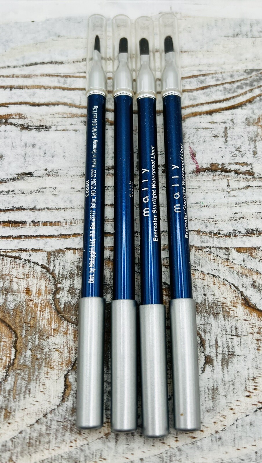 4x MALLY~Evercolor Starlight Waterproof Liner w/Built In Brush~COBALT~blue NWOB