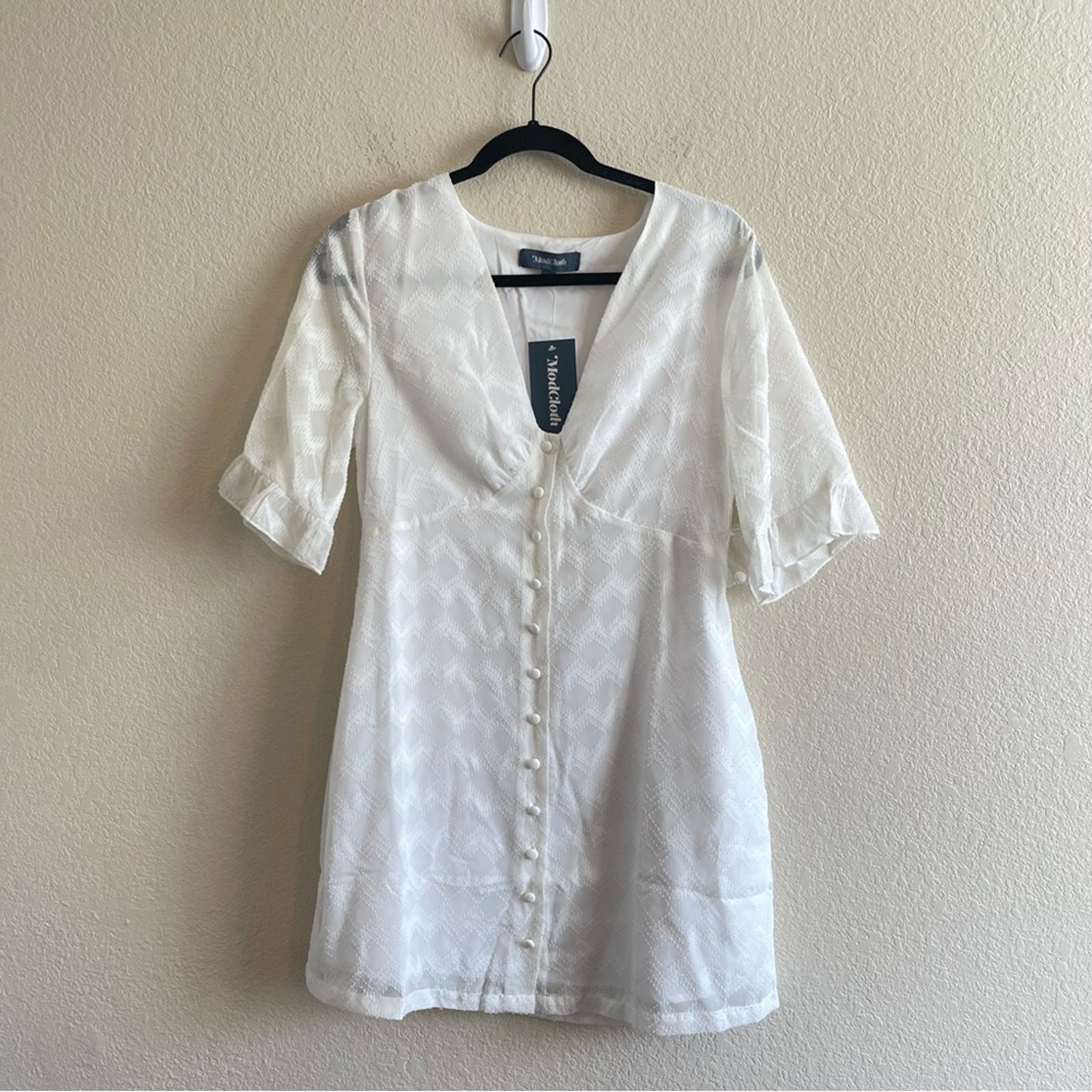 NWT ModCloth Women\'s Daytime Darling Mini Dress in White Women\'s Size Small NWT ModCloth Women\'s Daytime Darling Mini Dress in White Women\'s Size Small