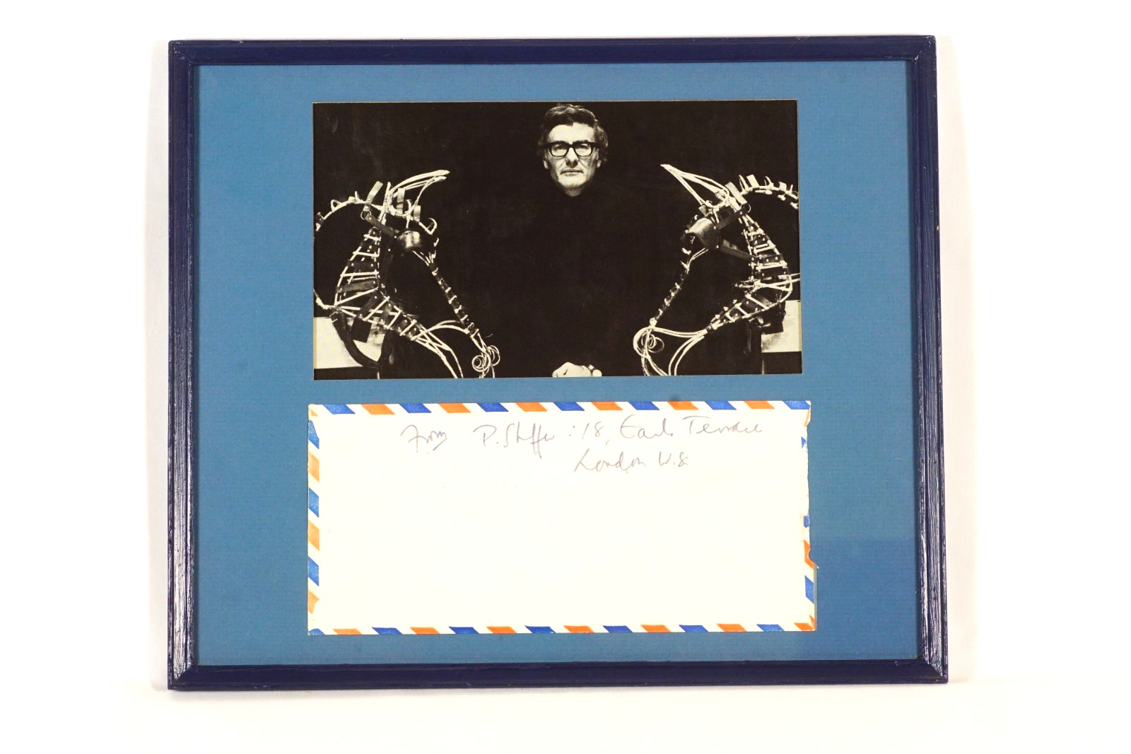 Playwright Peter Shaffer Autograph Framed Photo & Signature 12x10