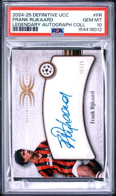 2024-2025 TOPPS DEFINITIVE UEFA LEGENDARY AUTOGRAPH FRANK RIJKAARD /25 PSA 10