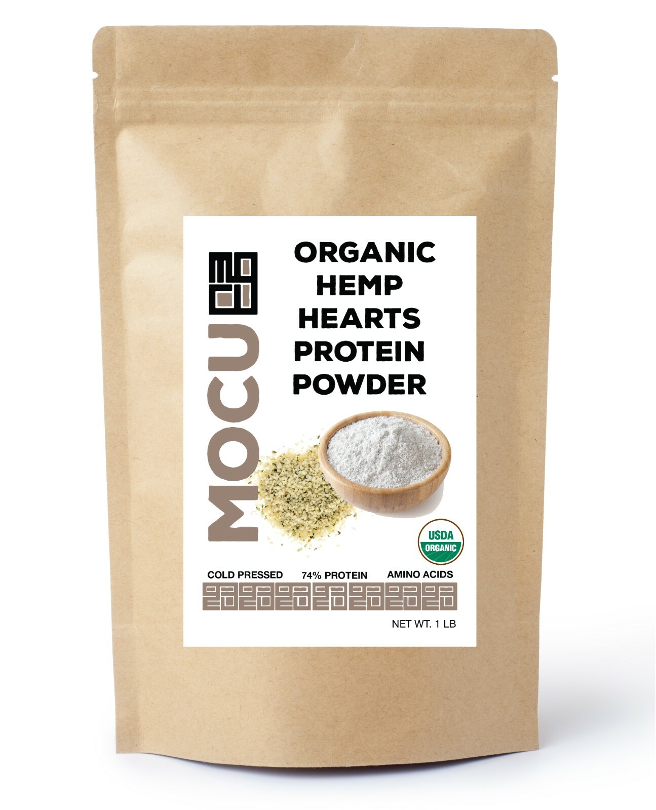 CERTIFIED ORGANIC HEMP PROTEIN POWDER - 74% PROTEIN