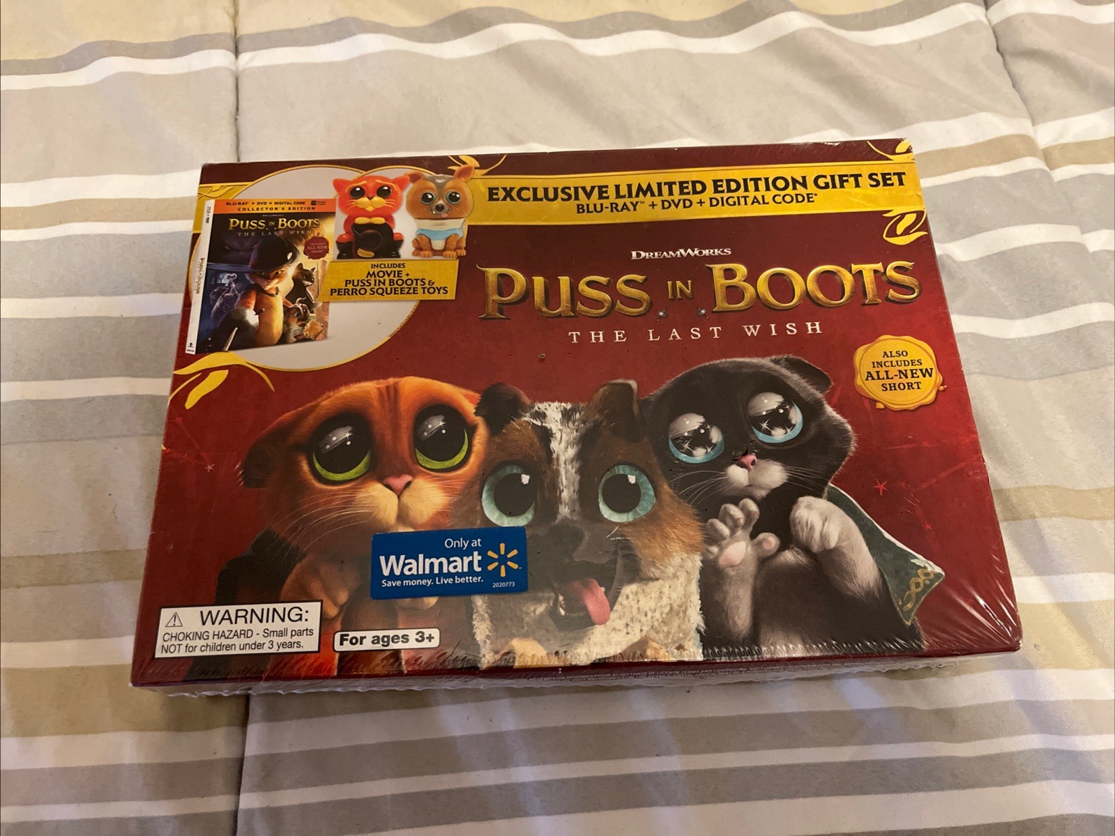 Puss in Boots The Last Wish Limited Edition GIFT SET [BLURAY+DVD+DIGITAL] RARE