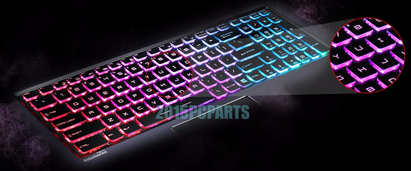 New for MSI Steel GE62 GE72 WS60 Apache Full RGB Backlit Keyboard Crystal US