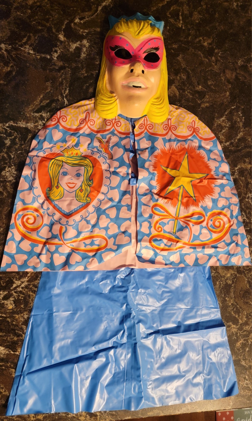 Vintage 1977 Fairy Princess Superhero Halloween Mask & Costume by Ben Cooper EUC Vintage 1977 Fairy Princess Superhero Halloween Mask & Costume by Ben Cooper EUC