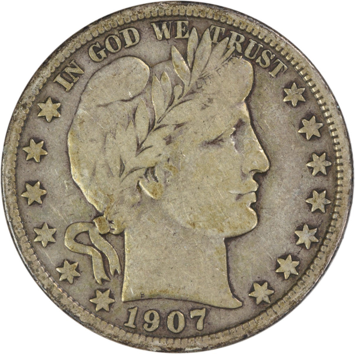 1907-D Barber Silver Half Dollar F Uncertified #303