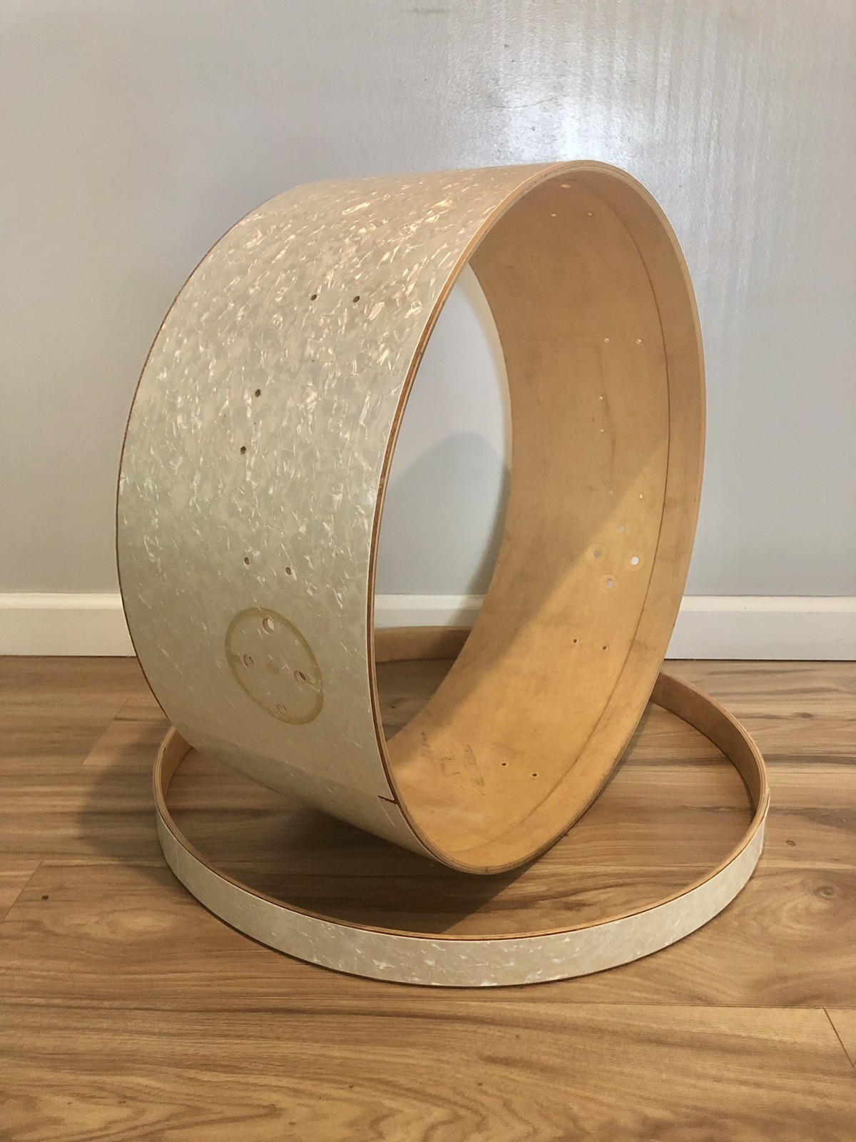 DW Collector’s 22x9 Maple Bass Drum Shell & Hoop, in WMP White Marine Pearl Wrap