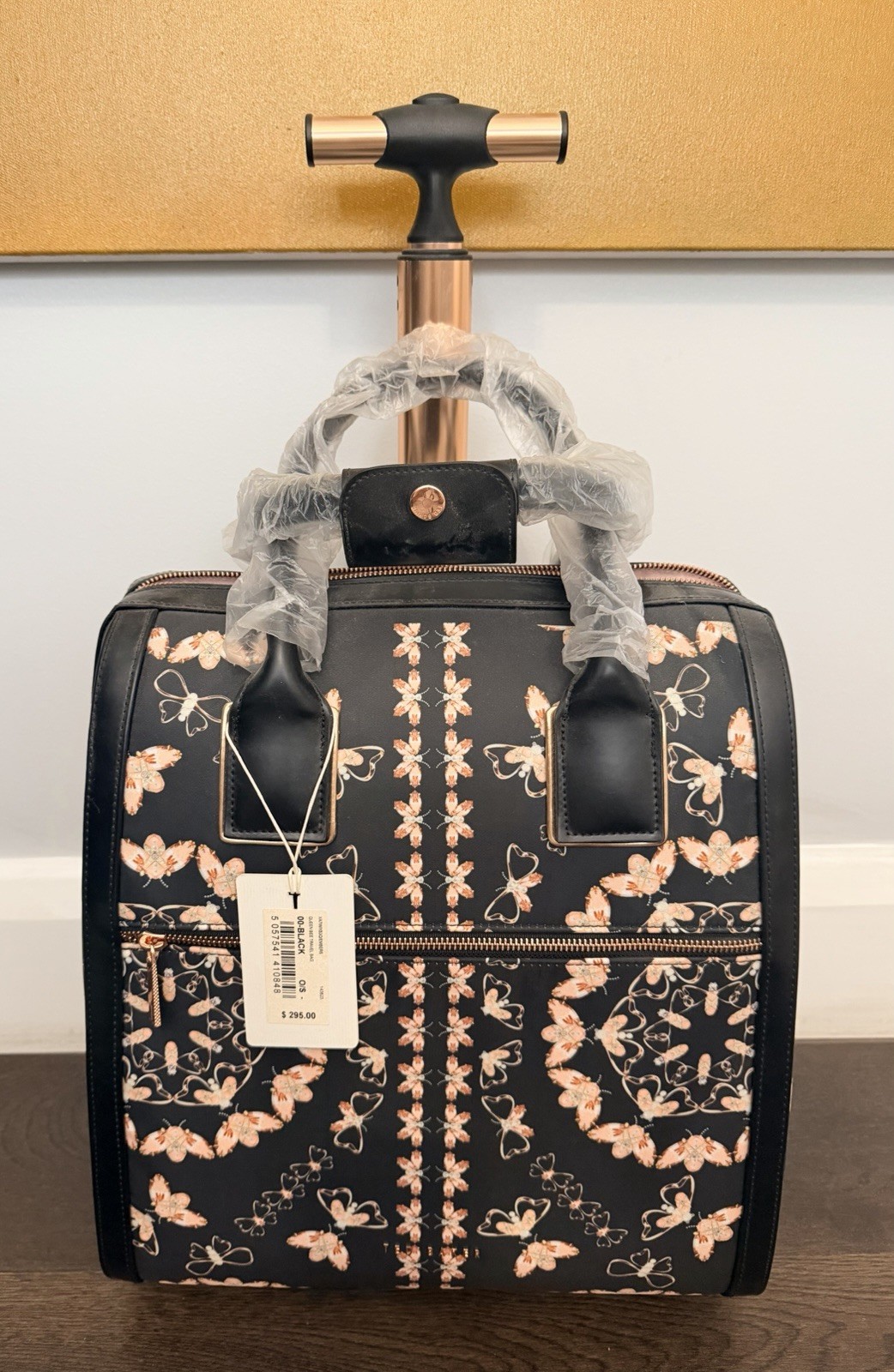 NWT Ted Baker London Wheelie Bag Womens Travel Tote Suitcase Cabin Weekender