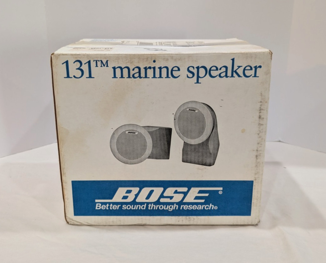 (2) Bose 131 Marine Speaker System Flush Mount Boat Speakers Pair White 018370