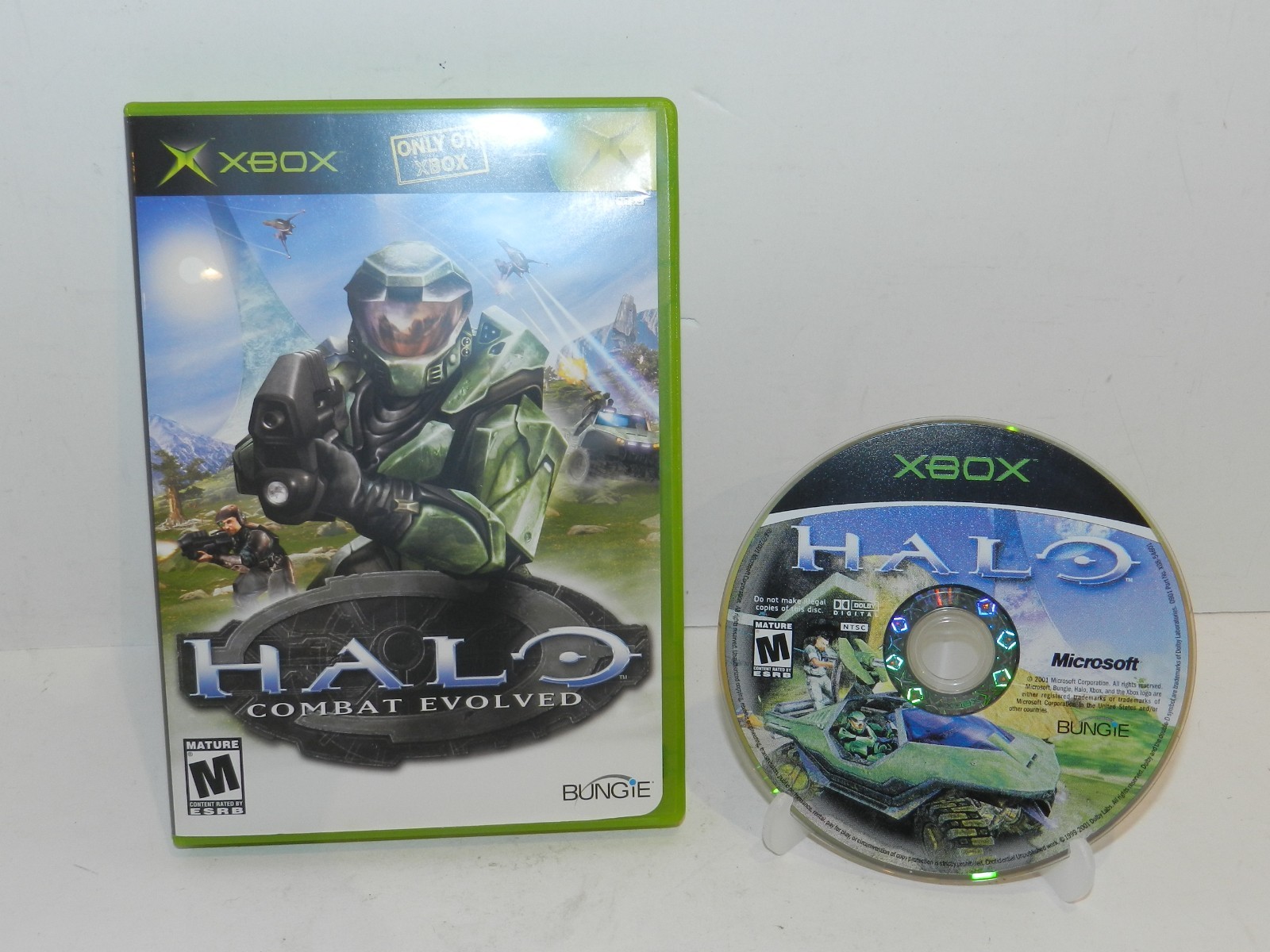Halo Combat Evolved Microsoft XBOX Original w/ Case Cleaned Tested Warranty Halo Combat Evolved Microsoft XBOX Original w/ Case Cleaned Tested Warranty