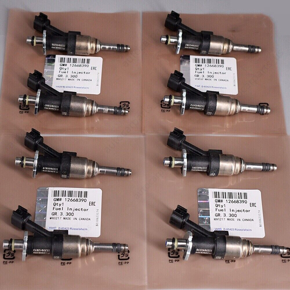 8PCS OEM Fuel Injectors 12668390 For 14-18 Chevrolet Silverado GMC 5.3L FJ1217