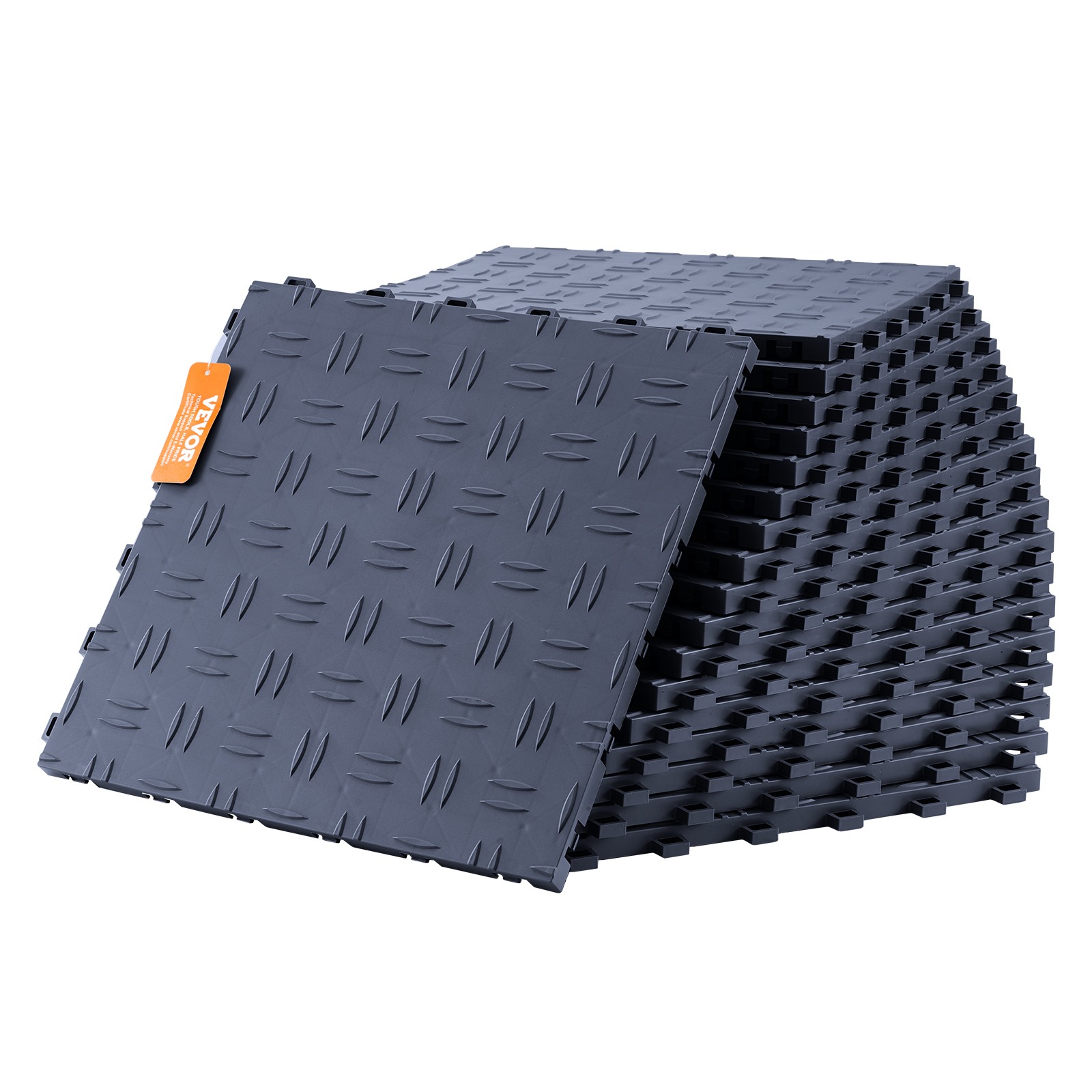 VEVOR Garage Tiles Interlocking 12x12 in 50 Pack Garage Flooring Tiles Gray