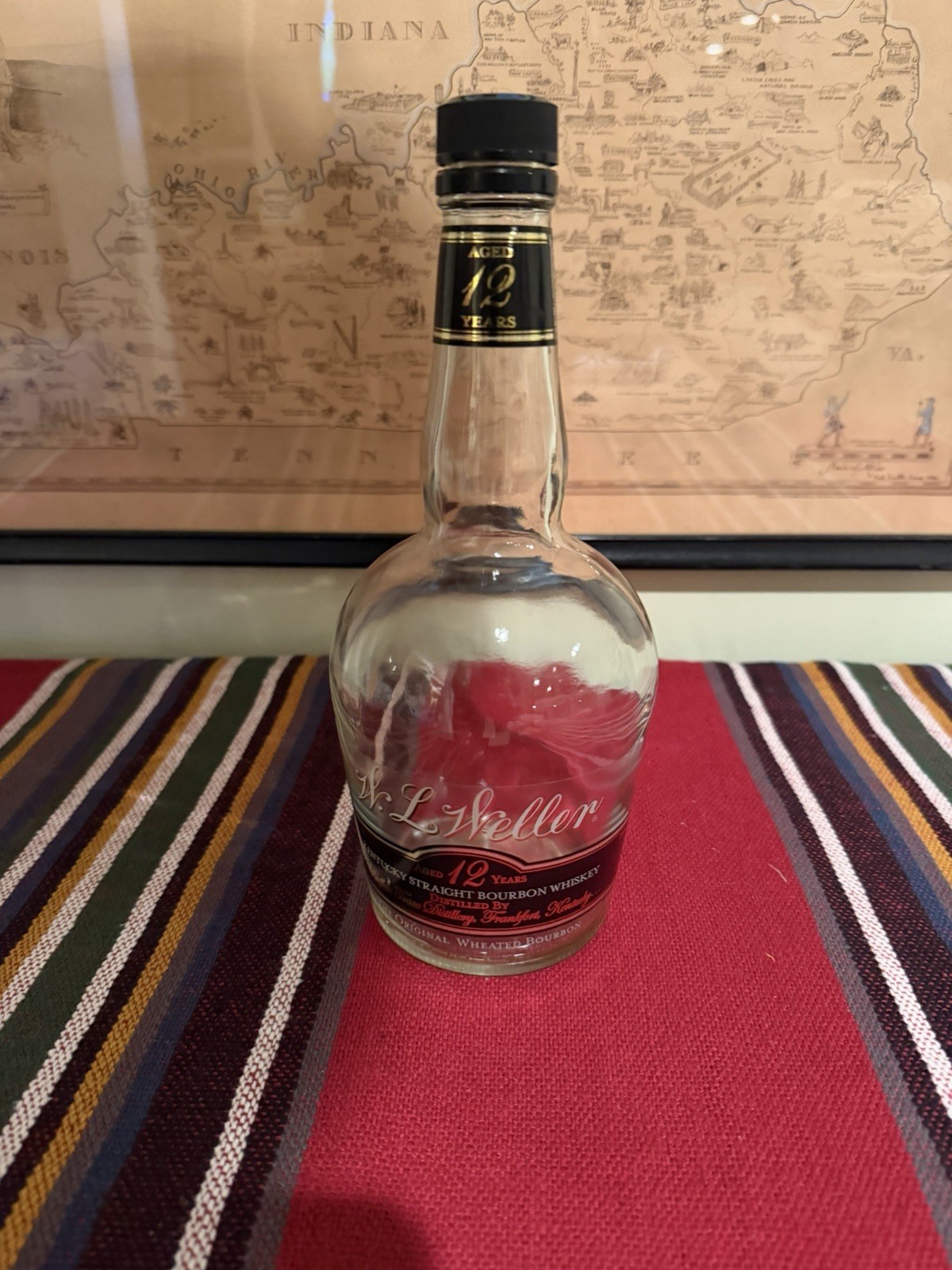 Vintage Weller 12 Year Wheated Bourbon Kentucky Empty Unrinsed