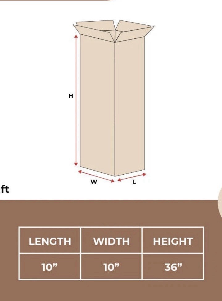 10 X 10 X 36 Uline Corrugated Box Shipping Cardboard Pick Up Available