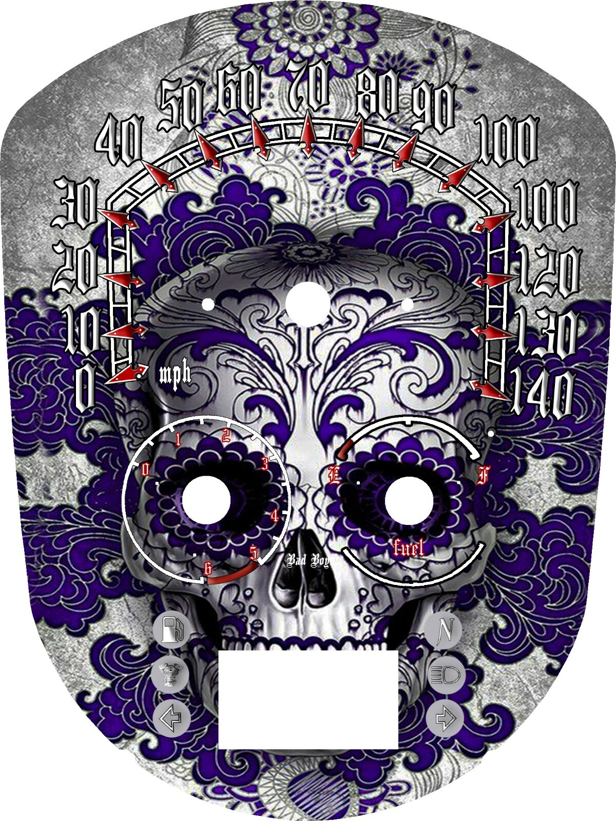  Yamaha Stratoliner  Fits 06 to14 Faceplate psychedelic Skull 