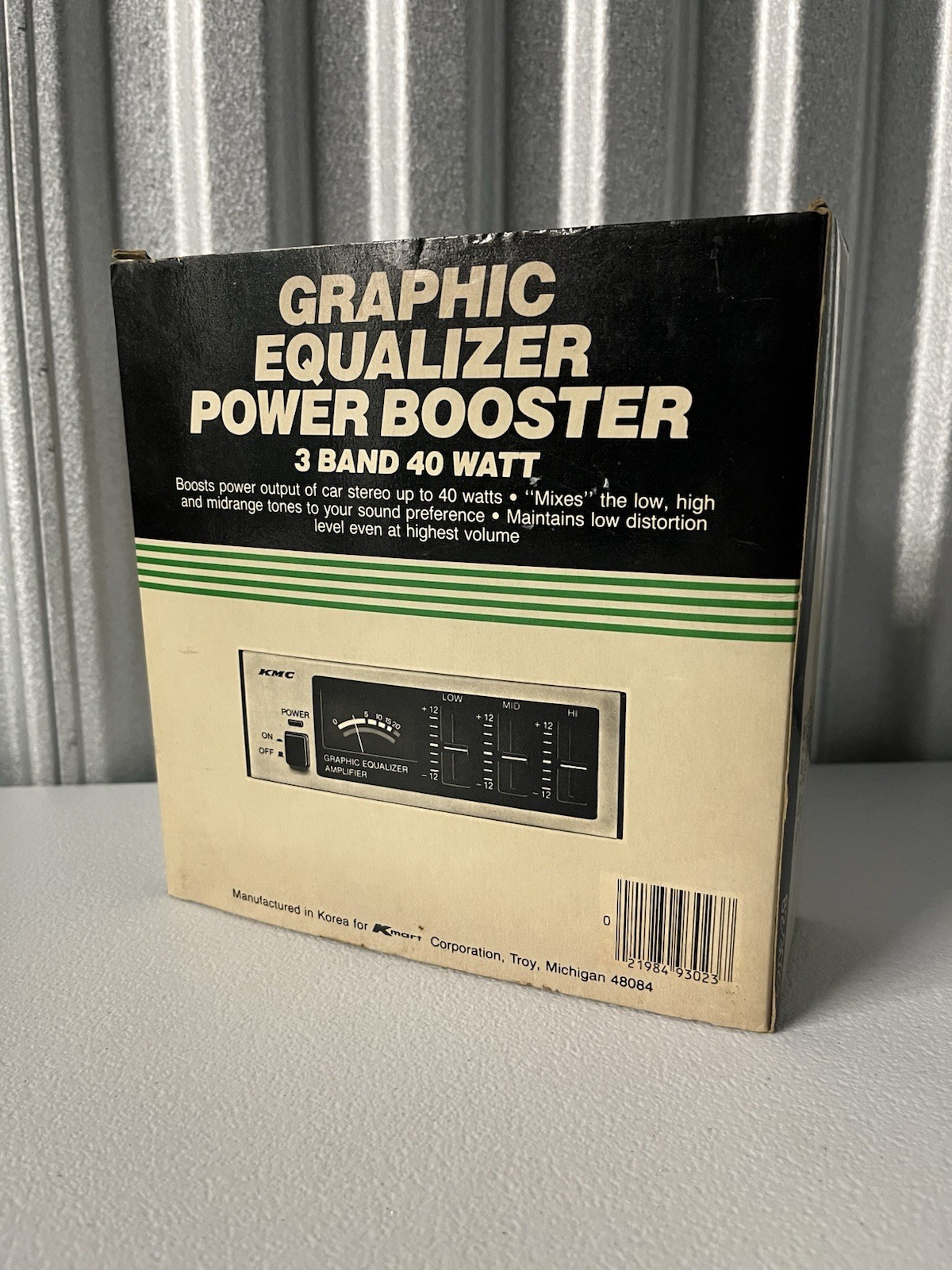 NEW Sealed KMC 3 Band Graphic Equalizer Amplifier 12V Car Audio Vintage Kmart