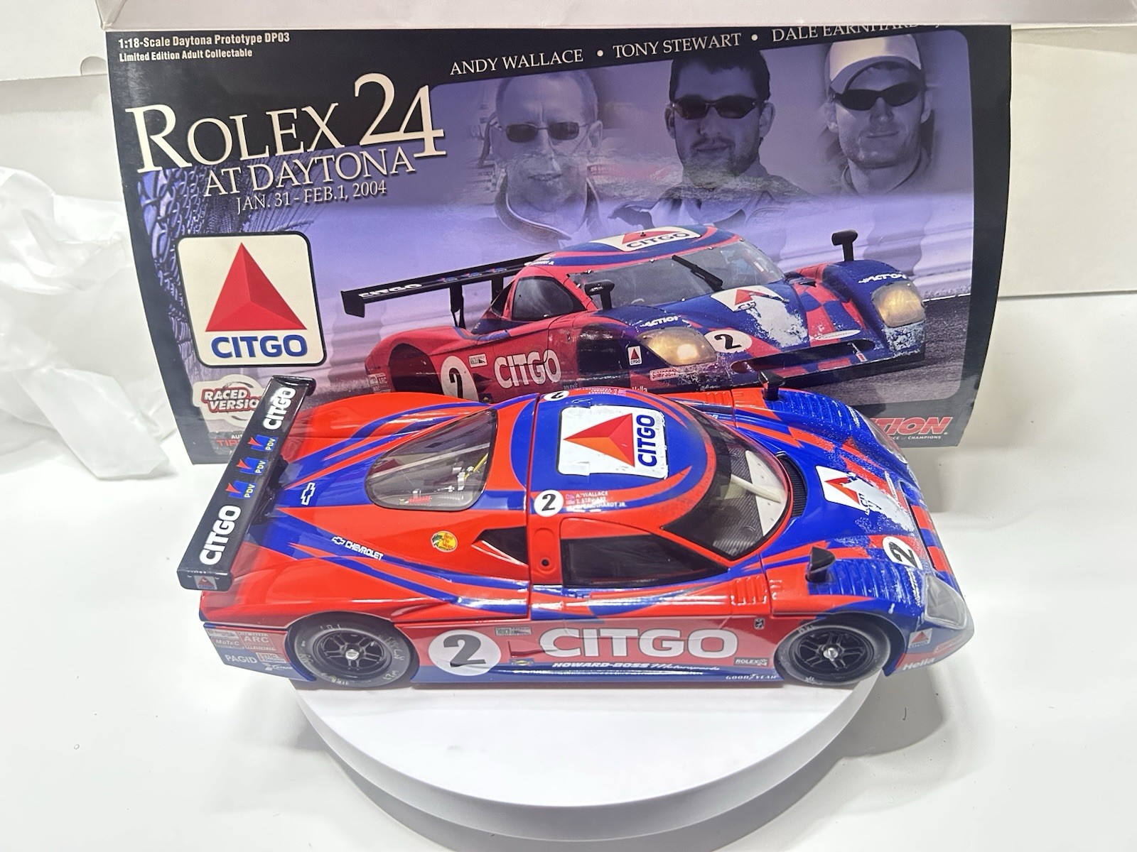 DALE EARNHARDT JR/TONY STEWART/WALLACE #2 Rolex 24 hours  Prototype 1:18 Raced
