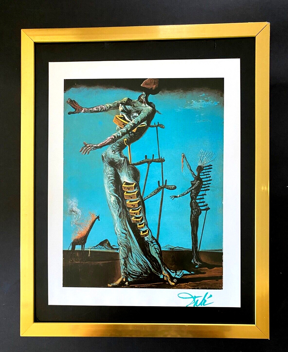 SALVADOR DALI | Vintage 1970 Signed | Framed Offset Lithograph Ready to Hang