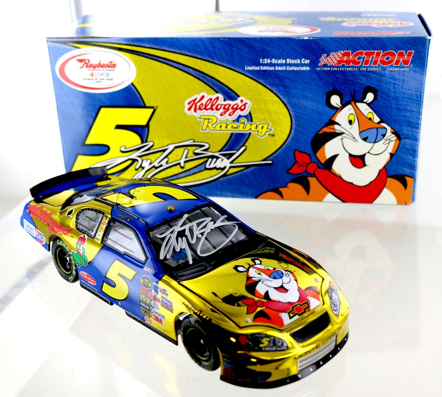 Kyle Busch #5 2005 Kellogg\'s/Nextel Monte Carlo-Rookie of the year- Autographed Kyle Busch #5 2005 Kellogg\'s/Nextel Monte Carlo-Rookie of the year- Autographed