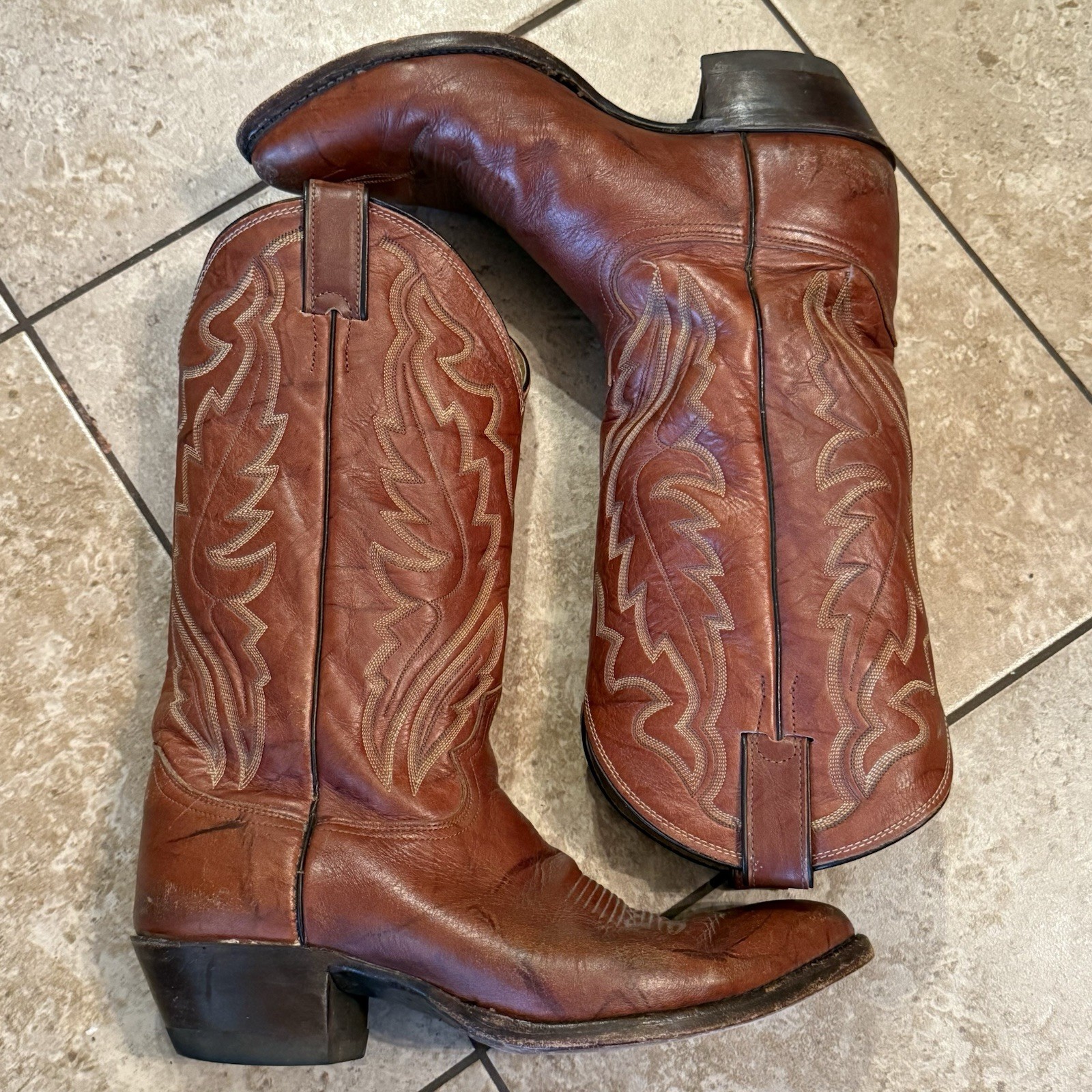 Justin Cinnamon Glazed Cowhide 13\