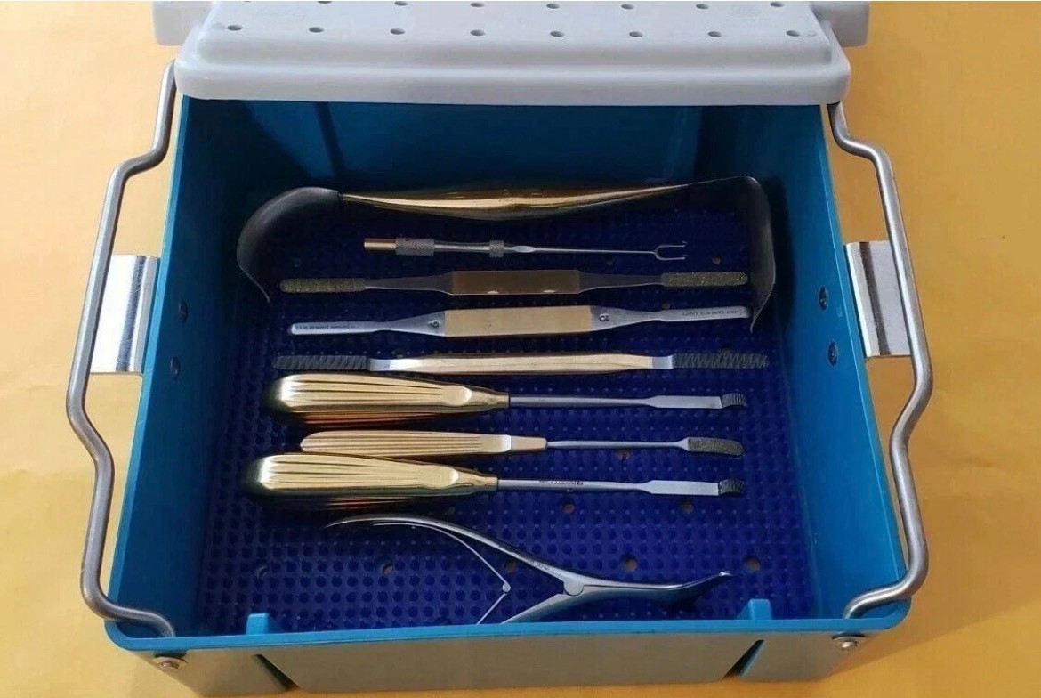 SCANLAN Surgical Rhinoplasty Instruments Set of 9pc with Out Sterilization Tray SCANLAN Surgical Rhinoplasty Instruments Set of 9pc with Out Sterilization Tray