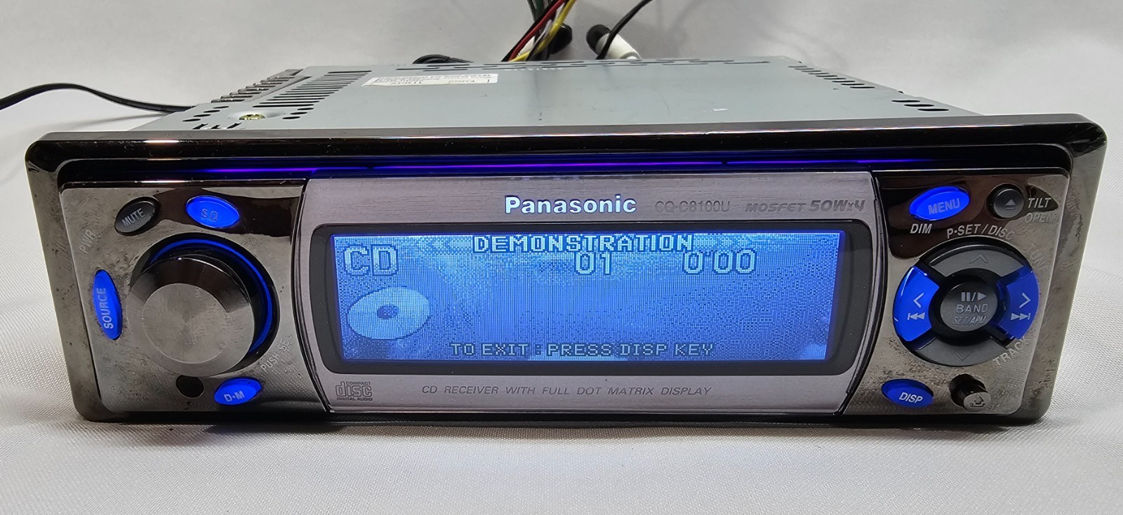 SUPER RARE PANASONIC CQ-C8100U CD PLAYER FACEPLATE Tested & Working