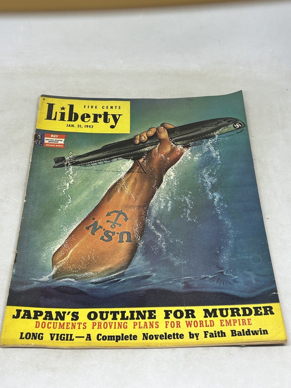 1942 JANUARY 31 LIBERTY MAGAZINE - JAPAN\'S OUTLINE FOR MURDER - Wartime WWII