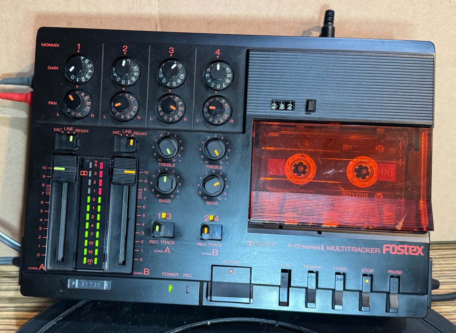 Fostex X-15 Series II 4-Track Cassette Recorder w/ Original Box - Serviced