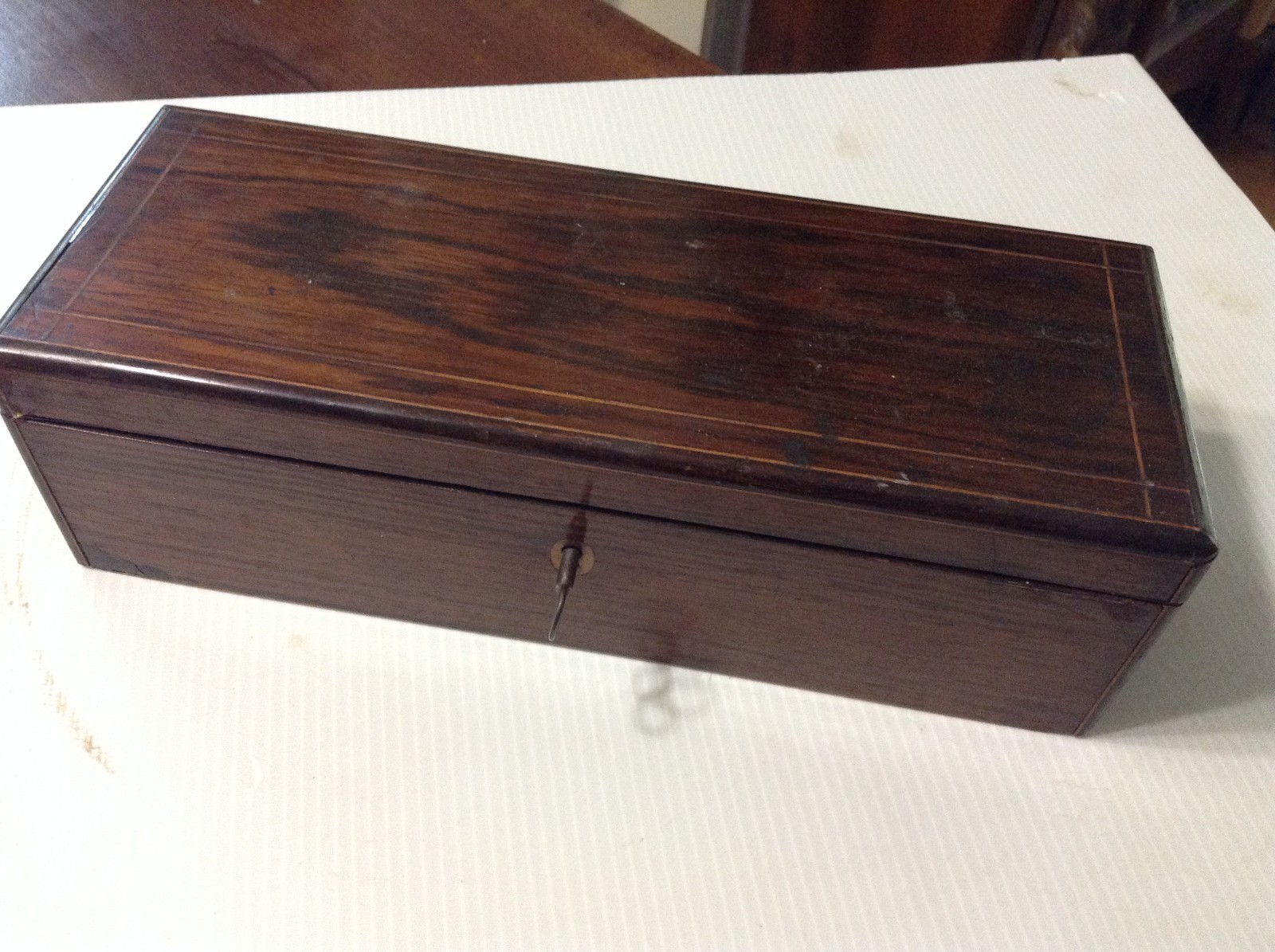 Victorian Rosewood Sewing or Jewellery Box with Lovely Interior Victorian Rosewood Sewing or Jewellery Box with Lovely Interior