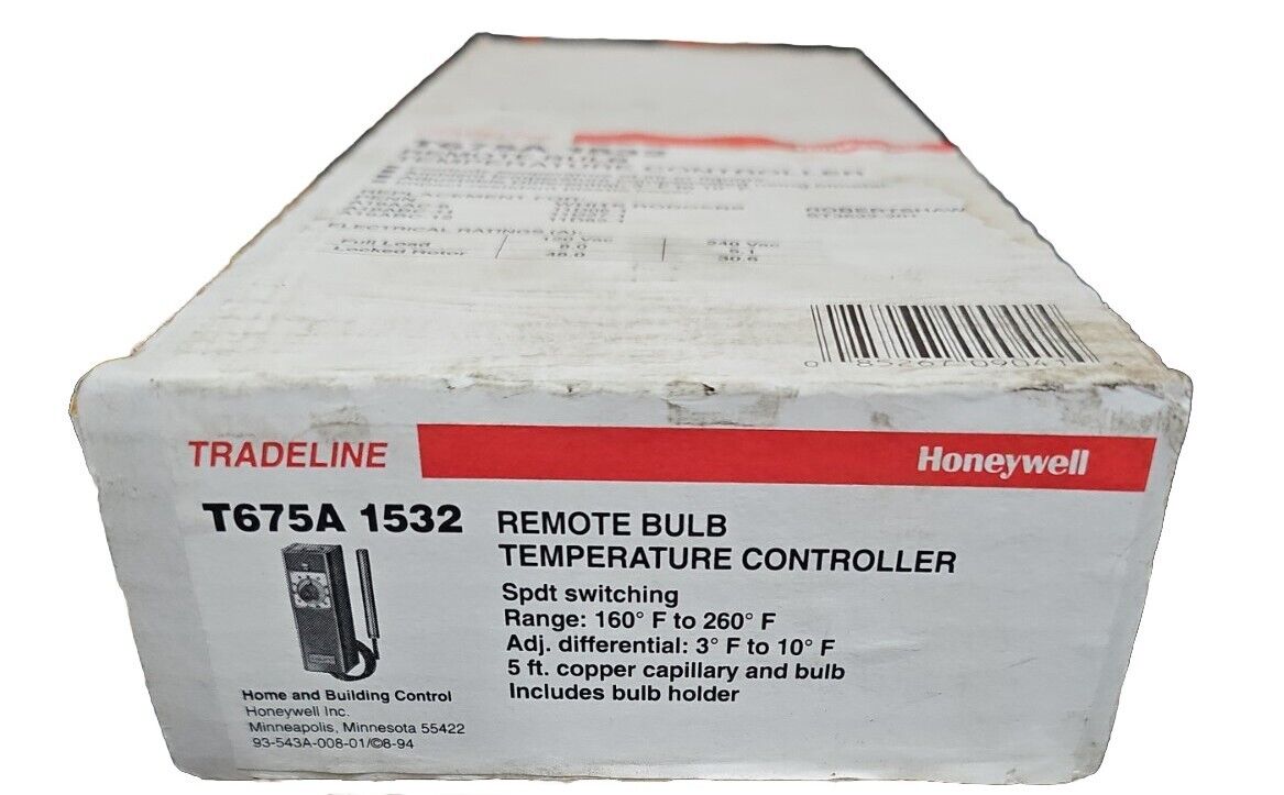Honeywell - P/N: T675A-1532 - Remote Bulb Temperature Controller - NEW
