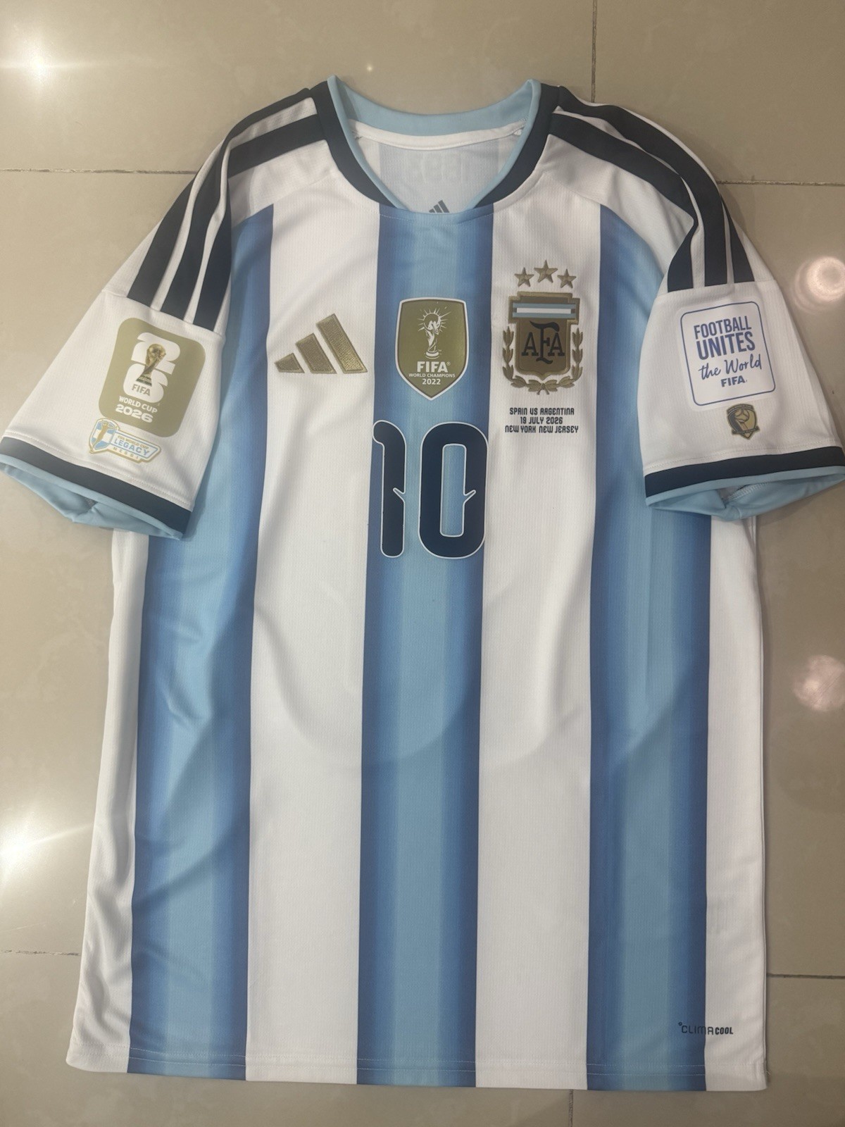ARGENTINA MESSI MUNDIAL 2026 Vs SPAIN   SIZE L FINAL