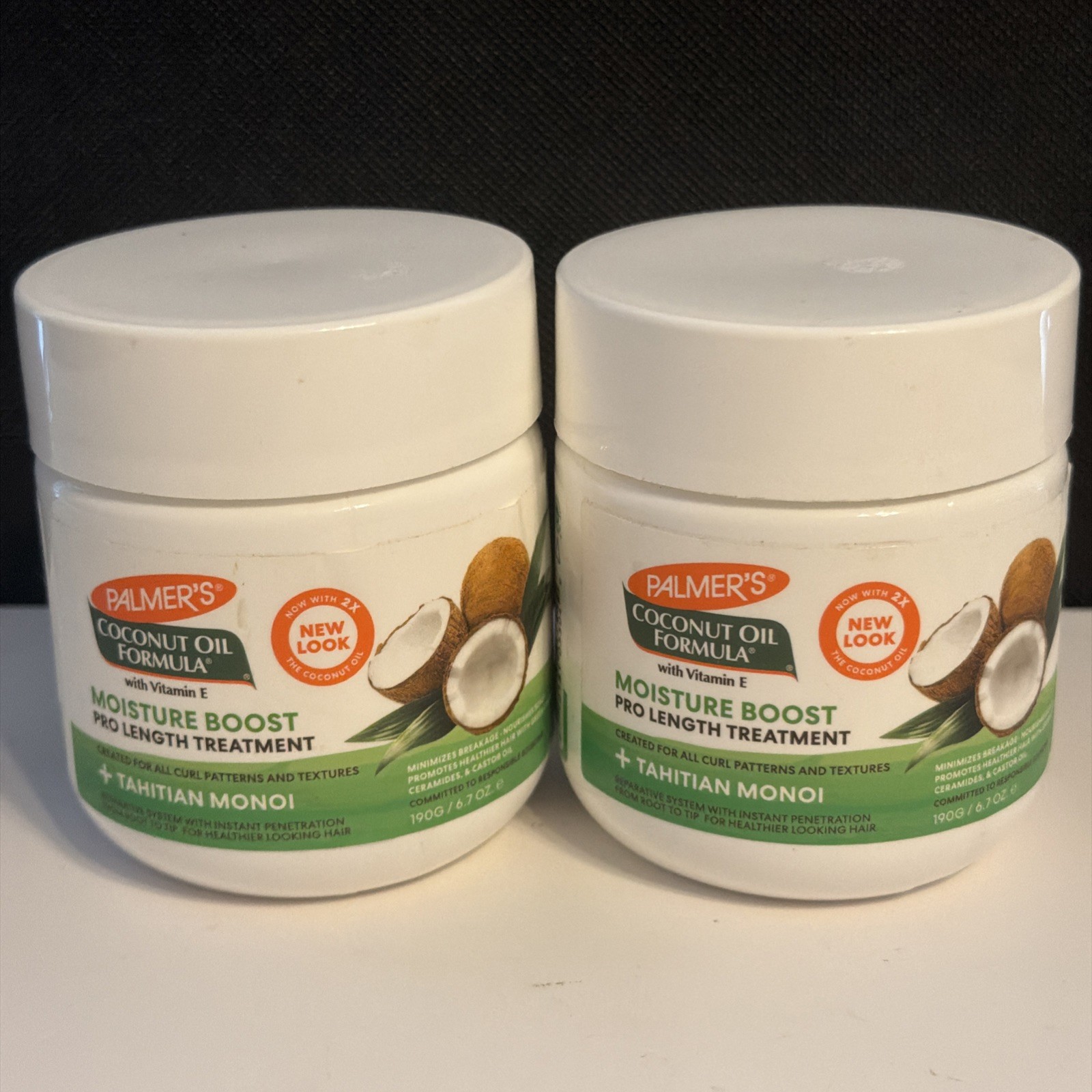 2 Palmer\'s Coconut Oil Formula ~ Moisture Boost Pro Length Treatment 5.25 oz X 2 2 Palmer\'s Coconut Oil Formula ~ Moisture Boost Pro Length Treatment 5.25 oz X 2