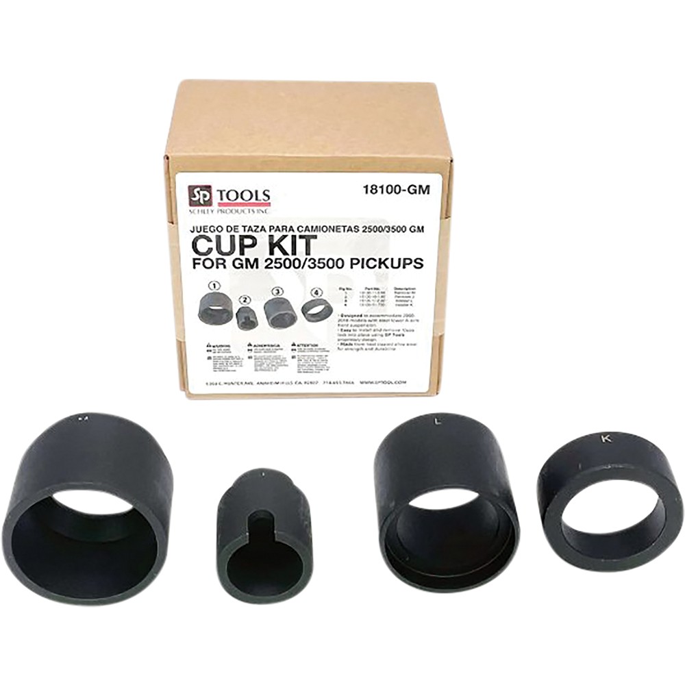 GM 2500/3500 Accessory Cup Kit for 18100 18100-GM SCHLEY Steel Suspension Tools