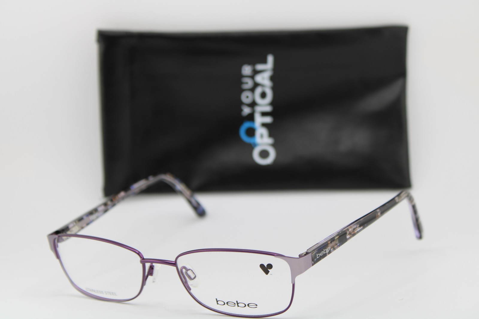 NEW BEBE BB5144 500 PURPLE PLUM GUNMETAL AUTHENTIC EYEGLASSES 53-17 NEW BEBE BB5144 500 PURPLE PLUM GUNMETAL AUTHENTIC EYEGLASSES 53-17