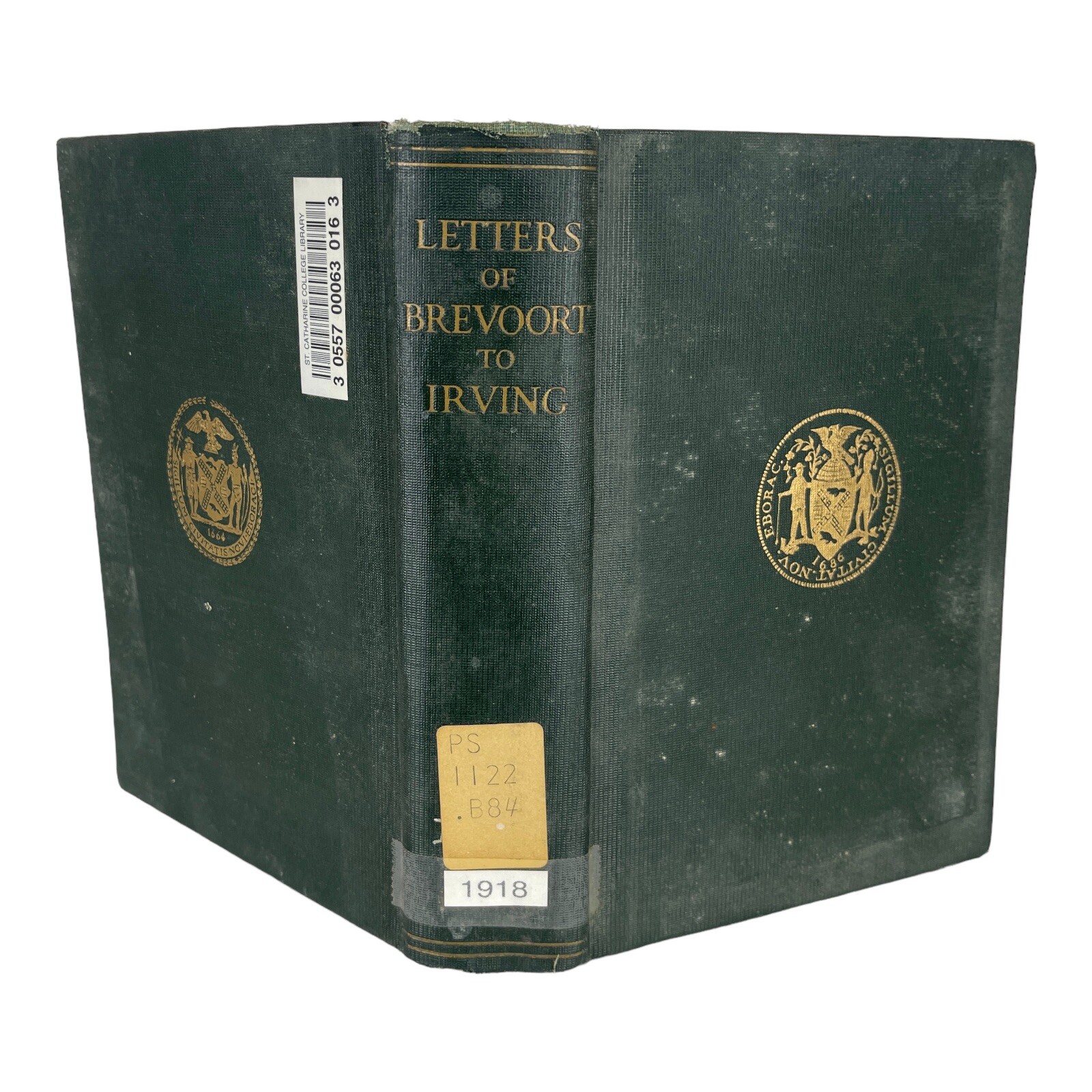 LETTERS OF BREVOORT TO IRVING HARDCOVER 1918
