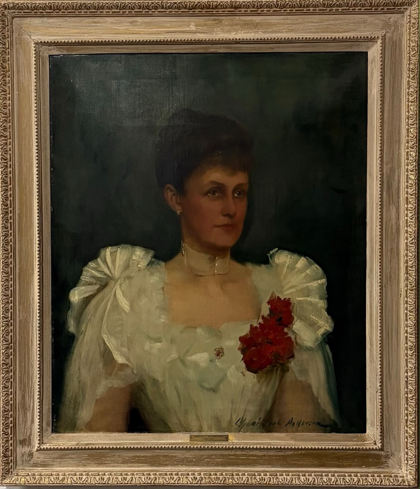 Charles Goldsborough Anderson Portrait Lady Oil Painting Signed British c1895