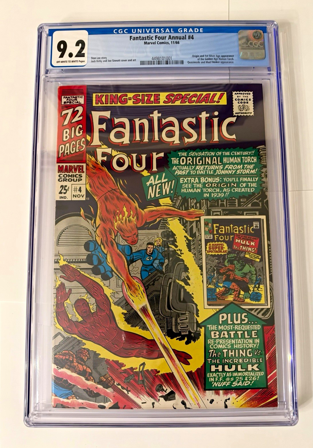 Fantastic Four Annual #4 (1966)  1st SA Human Torch (Jim Hammond)