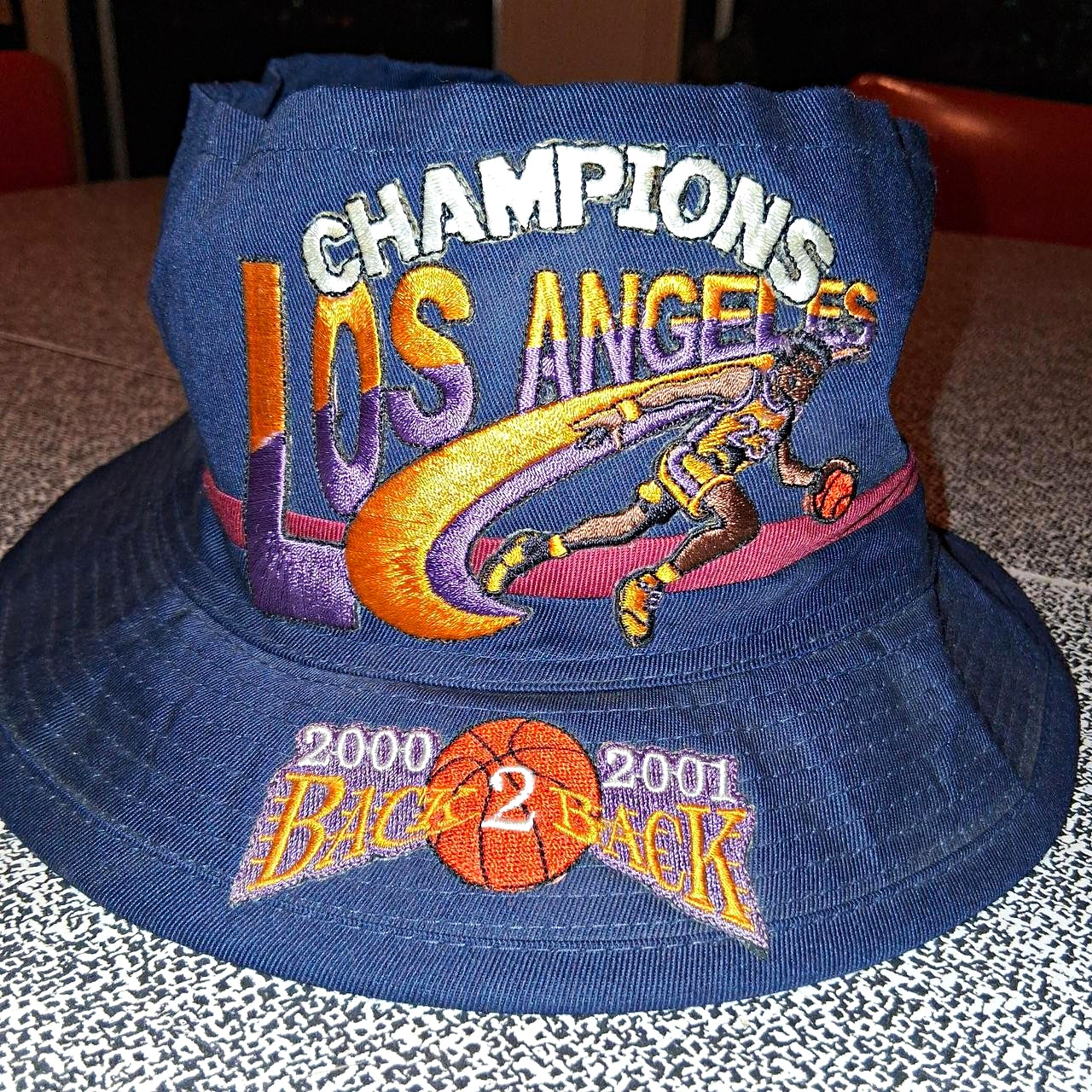 Super Vintage Los Angeles Lakers Champions 2000-2001 Back 2 Back Champions Hat Super Vintage Los Angeles Lakers Champions 2000-2001 Back 2 Back Champions Hat