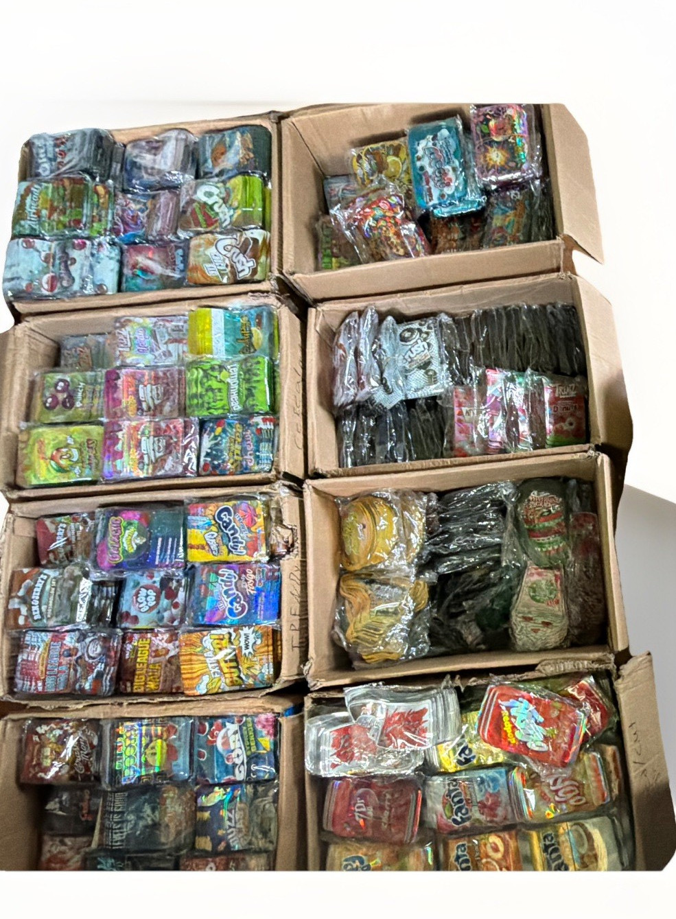 1000 Pcs - 3.5g Holographic Mylar Bags, Exotic Packaging Trendy Designs