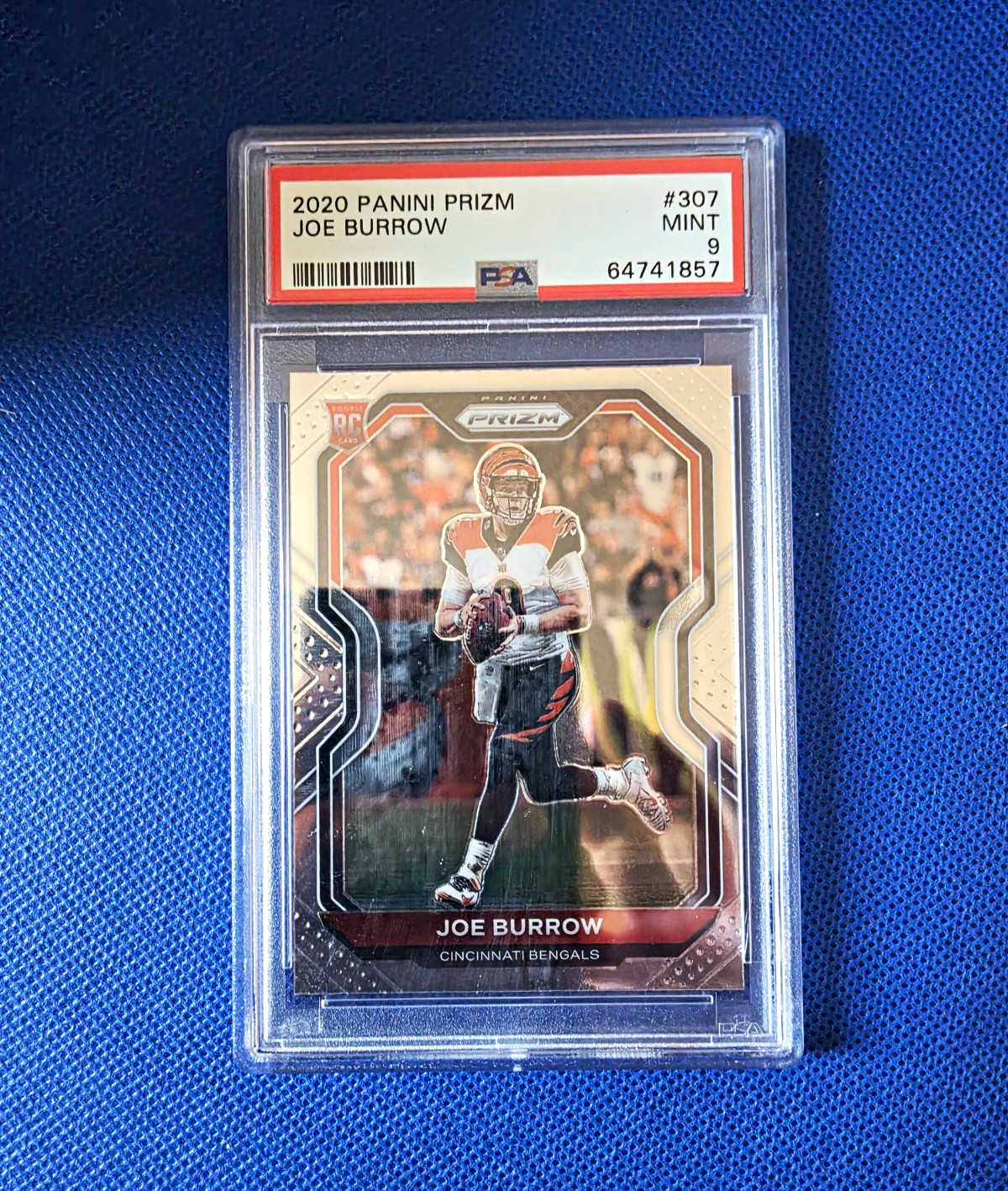 Panini 2020 Prizm Joe Burrow RC Rookie Base #307 PSA 9 Cincinnati Bengals Panini 2020 Prizm Joe Burrow RC Rookie Base #307 PSA 9 Cincinnati Bengals