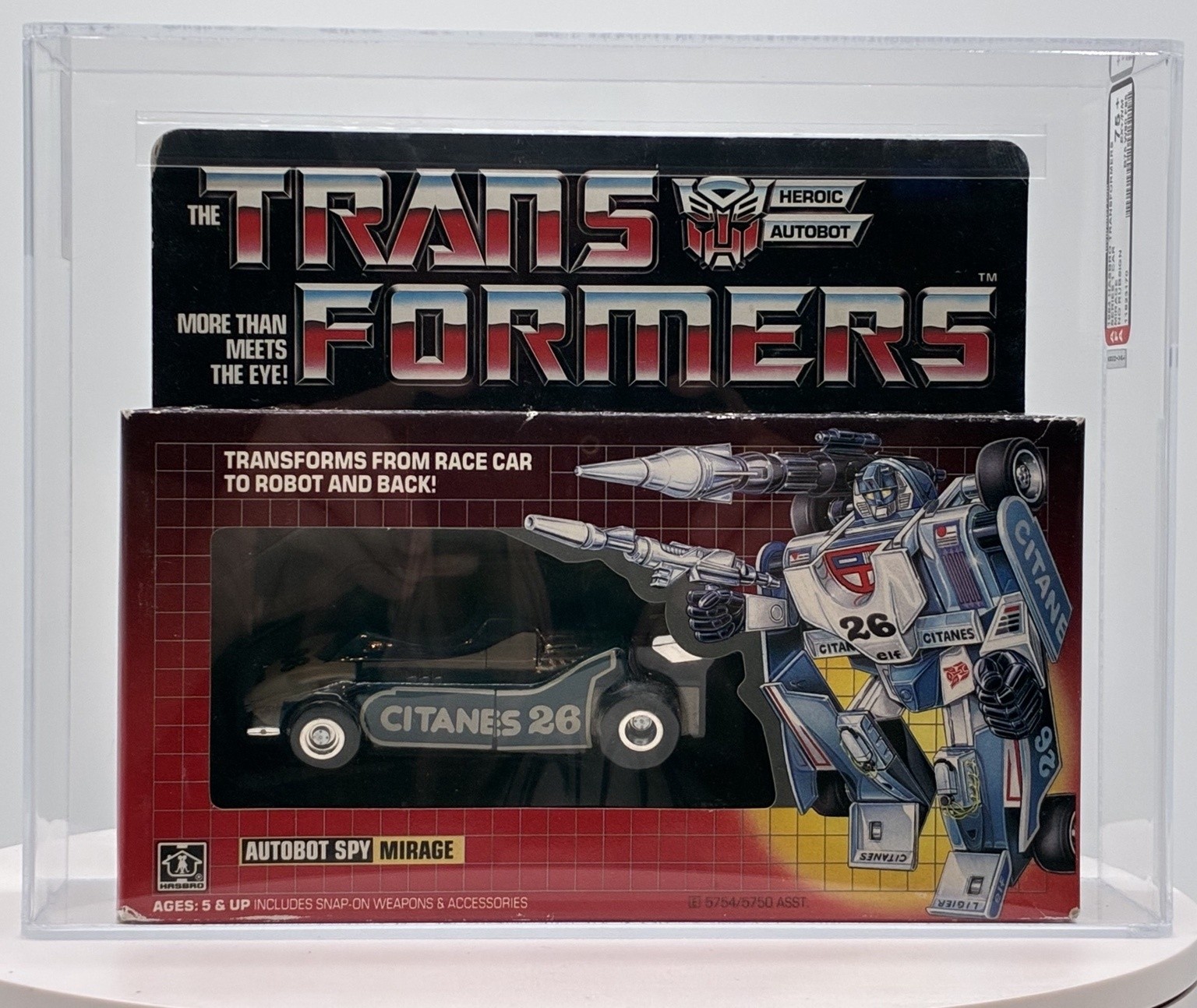 1984 Hasbro Transformers G1 Mirage No Rubsign Boxed MISB Sealed Vintage AFA 75+