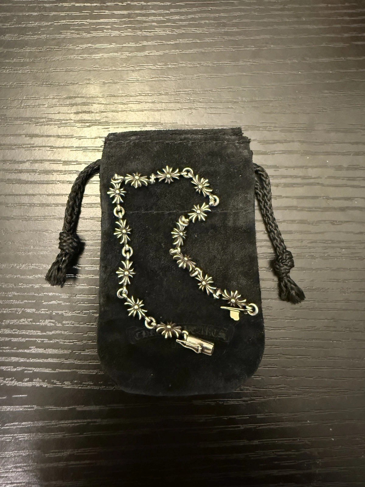 Authentic Chrome Hearts Tiny E Bracelet 1999 925 Silver Size 20 cm Polished