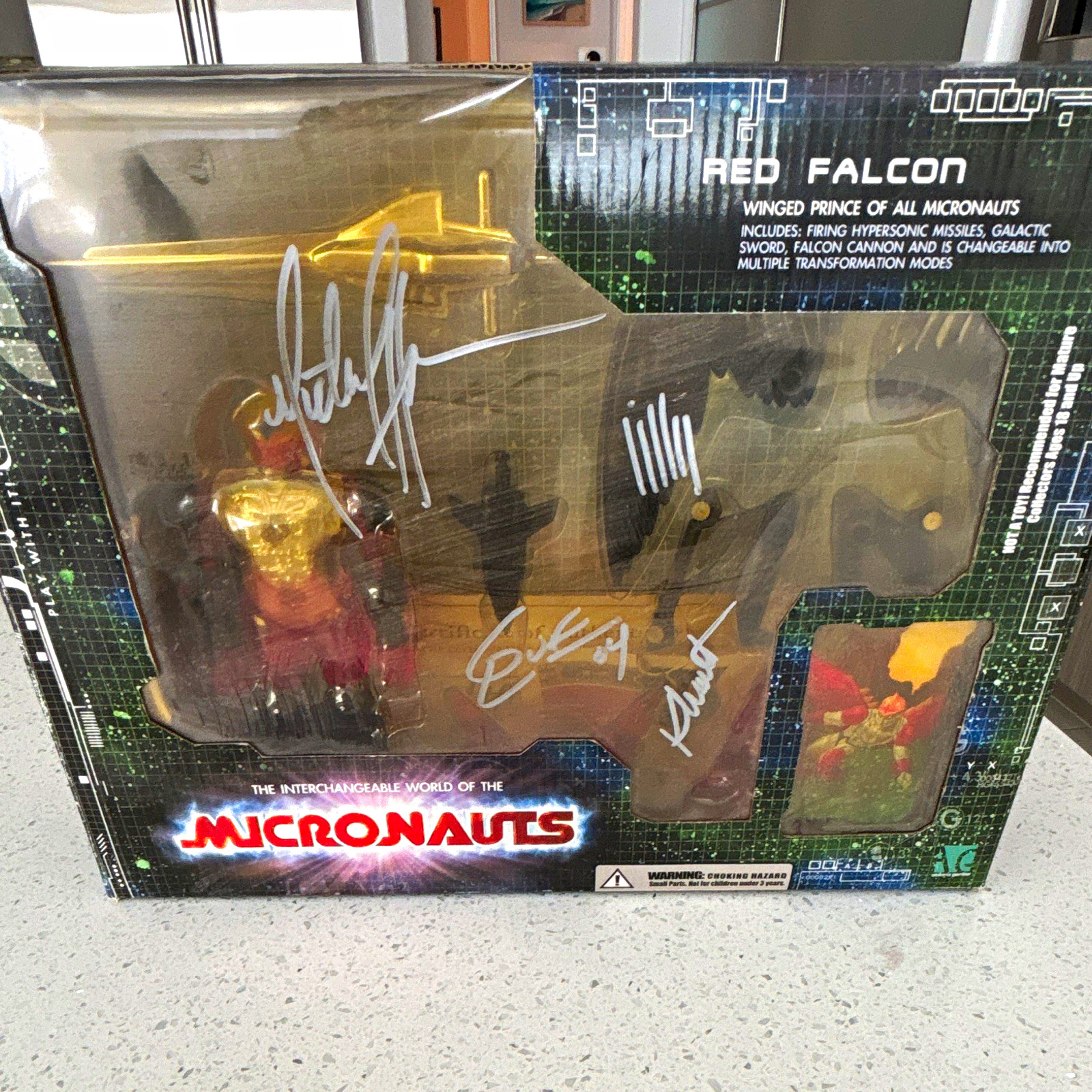 AUTOGR APHED Micronauts Red Falcon Action Figure - The Interchangeable World