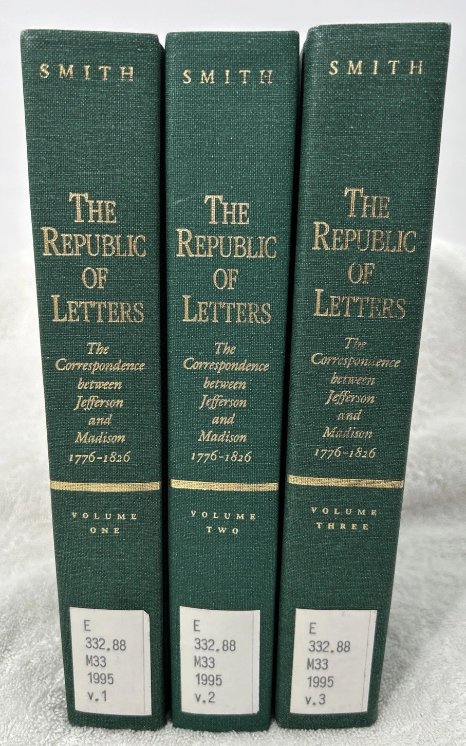 The Republic of Letters: The Correspondence Between  Jefferson and Madison 3 vol