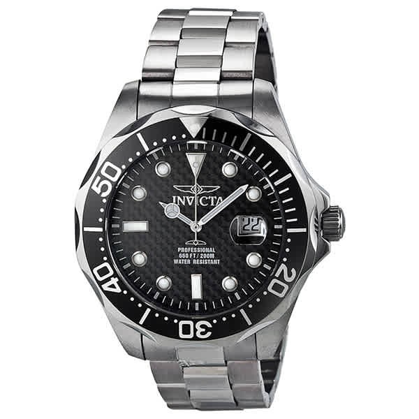Invicta Pro Diver Black Dial Stainless Steel Men\'s Watch 12562