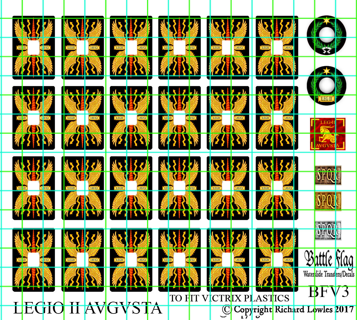 Shield Decals for Victrix Early Imperial Roman Legionaries. Legio II Augutsa Shield Decals for Victrix Early Imperial Roman Legionaries. Legio II Augutsa