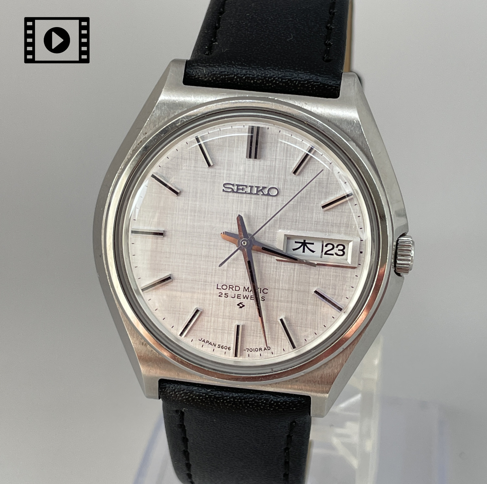 OH Serviced Seiko 5606-7010 [US Stock] Vintage 1968 Mens Watch Automatic *N.Mint