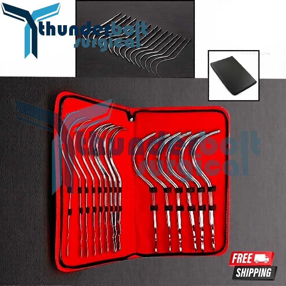 Guyon Urinary Urethral Bougies Instruments Kit Of 15 Pcs Gynecology Instruments