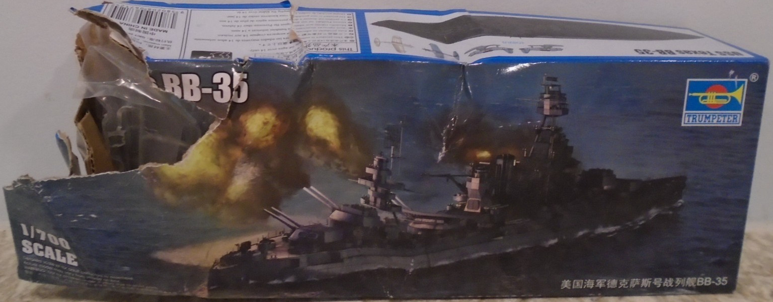 Trumpeter #06712 1/700 SCALE USS Battleship Texas BB-35 NEW IN DAMAGED BOX LOT B