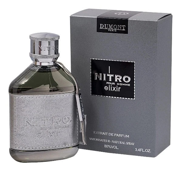 Nitro Red 3.4oz Eau De Parfum for Men Gray Rich Fruity Woody Floral Cologne